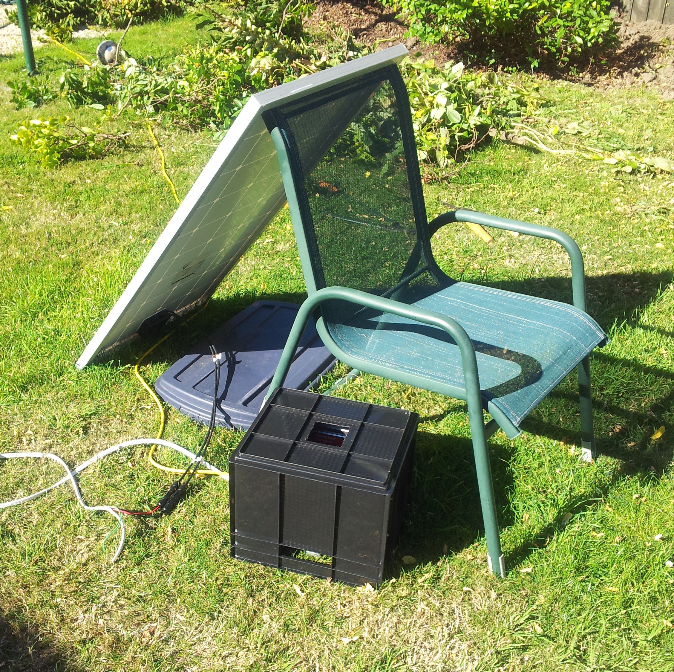 Chair happens to set the panel at the right angle